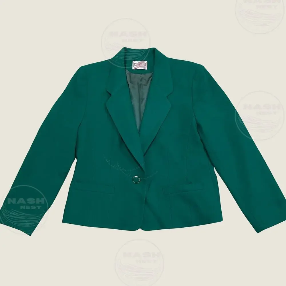 Vintage Pendleton Wool Blazer | Emerald Green, Made in USA, Collectible Rare